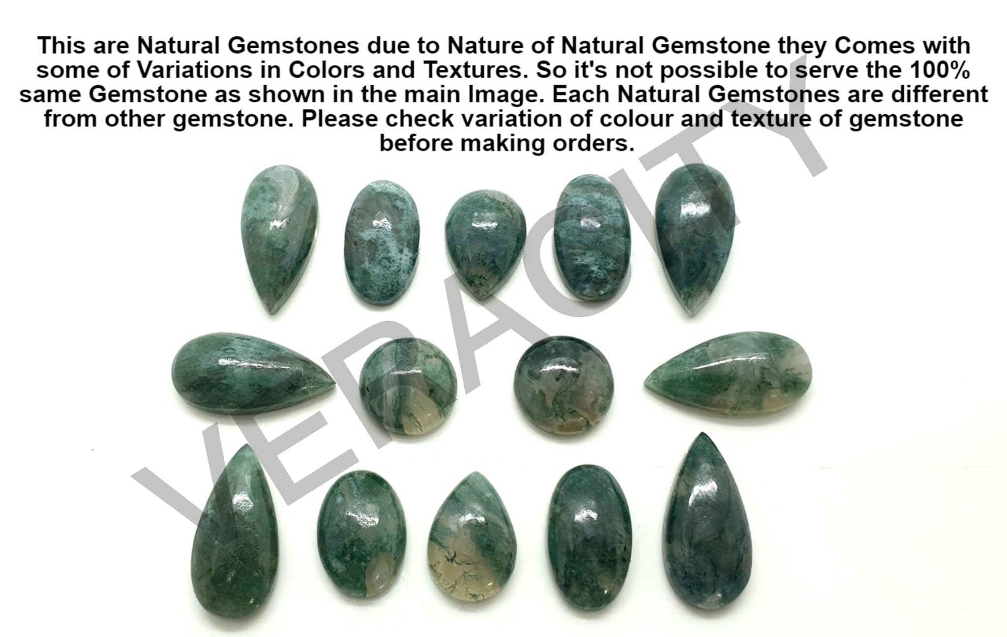 Veracity Jewelry Moss Agate Rings for Women - 925 Sterling Silver Healing Meditation Rings with Natural Green Gray Moss Agate Gemstone | Spiritual Jewelry, Yoga Accessories, Gift for Her (VSR-37)