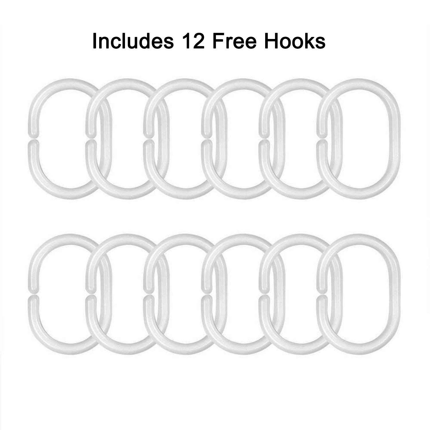 66x72 Inch Waterproof Sports Target Shooting Competition Shower Curtain with Clean Numbers & Hooks - Perfect for Bathroom, Gun Range Locker Rooms & Outdoor Enthusiasts