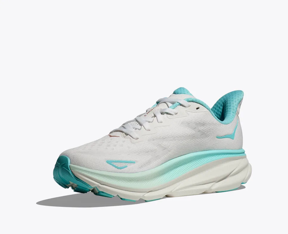 HOKA Women's Clifton 9 Running Shoes - Lightweight Cushioned Sneakers for Women in Frost/Rose Gold | Perfect for Road Running, Jogging & Daily Walking