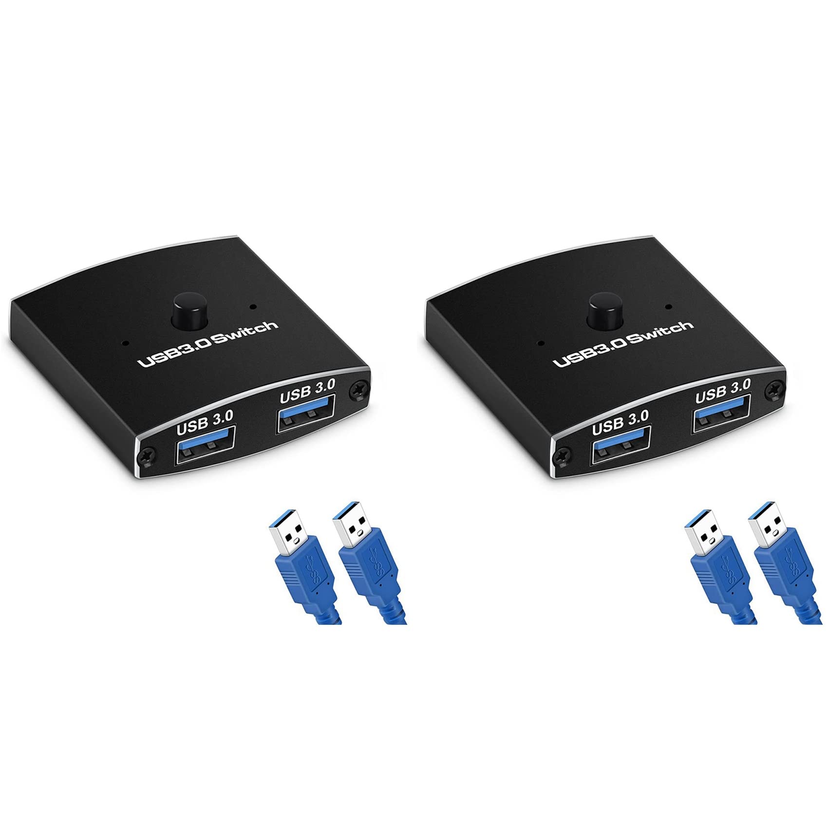 KVSERT 2-Port USB 3.0 KVM Switch Selector - 5Gbps High Speed 2 Input 1 Output Hub for Keyboard, Mouse, Printer Sharing - Perfect for Home Office & Multi-Device Workspace Setup
