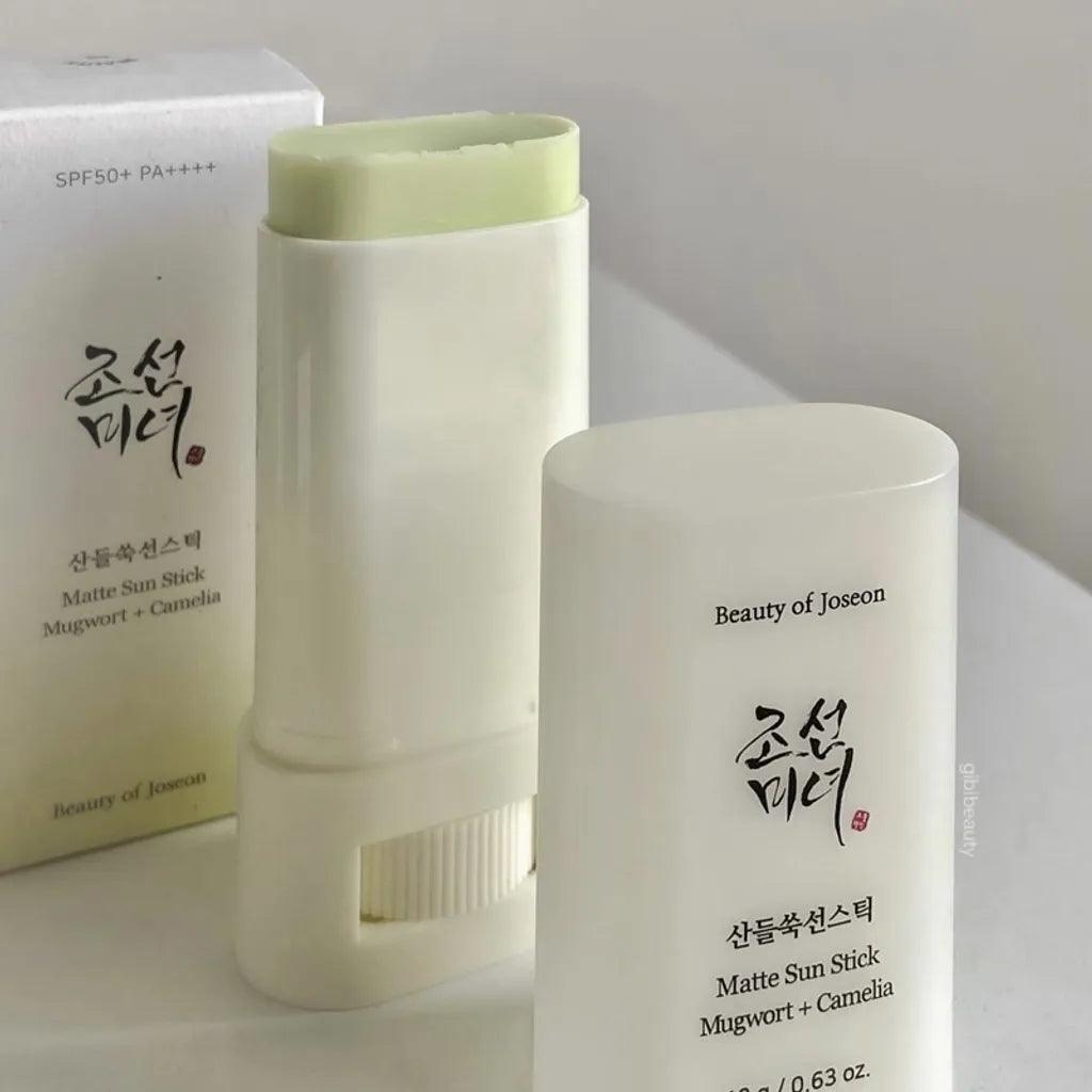 BEAUTY OF JOSEON Matte Sun Stick SPF50+ PA++++ with Mugwort & Camellia - 18g Korean Sunscreen Stick | Oil-Free, Non-Greasy Sun Protection for Face & Body | Perfect for Outdoor Activities, Travel & Daily Use