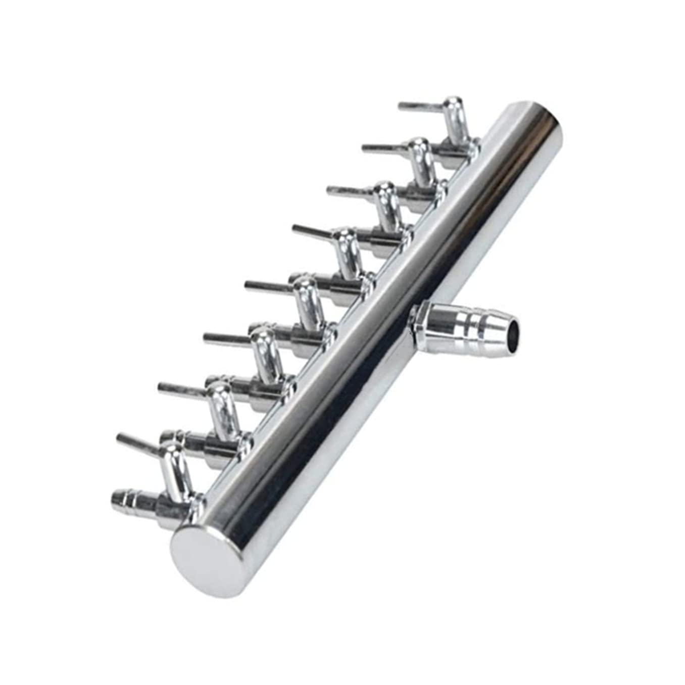 8-Way Aquarium Air Valve - Inline Manifold Air Flow Pump Tubing Splitter with Lever Control | Perfect for Fish Tank, Hydroponics & Oxygen Systems