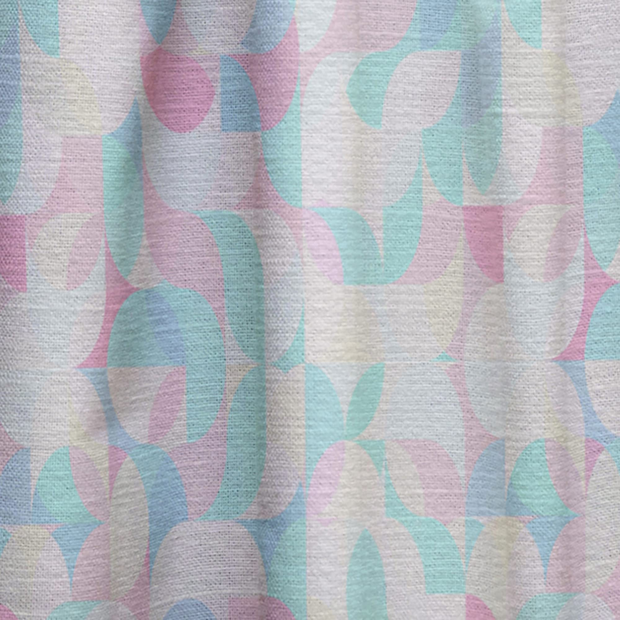 DesignQ Thermal Insulated Curtains - Modern Geometric Wave Pattern Blackout Drapes for Bedroom & Living Room (52x108, Single Panel) - Perfect for Home Decor, Light Control & Privacy