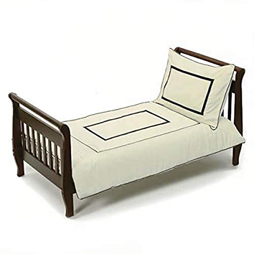 Luxury Baby Doll Bedding Set - Hotel Style Toddler Crib Bedding in Ecru | Perfect for Dollhouse, Nursery Decor & Pretend Play
