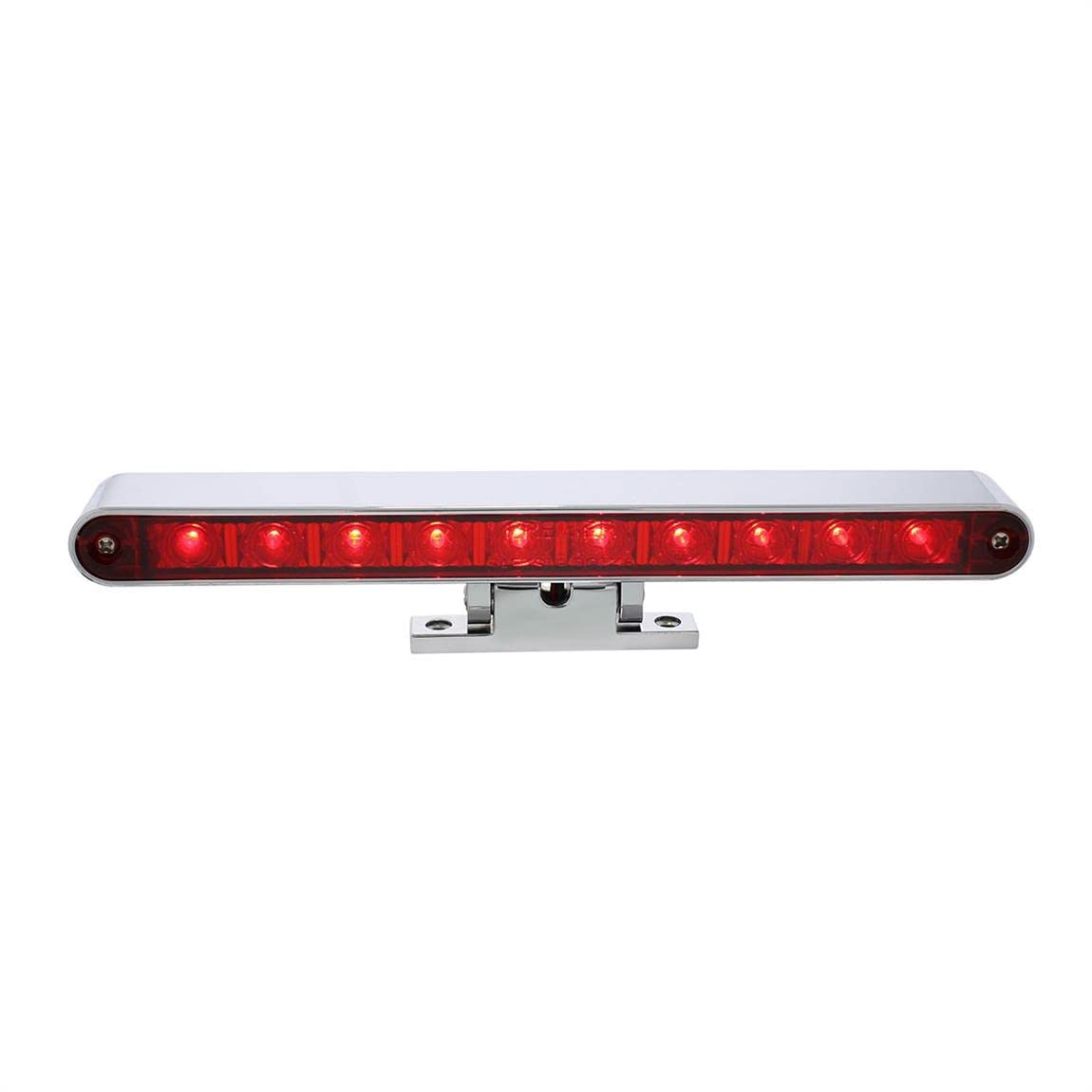 United Pacific 33009 3rd Brake Light - 10 LED Dual Function Stop/Turn Signal Light with Swivel Pedestal Base - Red LED & Red Lens - Compatible with Trucks, SUVs, and Trailers for Enhanced Safety
