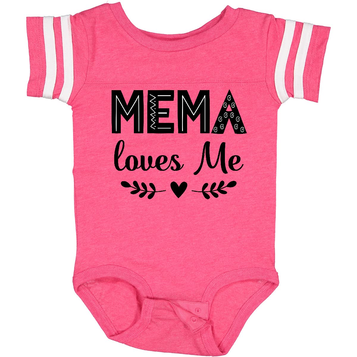 Inktastic Mema Loves Me Baby Bodysuit - Soft Cotton Infant Onesie for Newborns & Toddlers - Perfect for Family Photos, Holidays & Everyday Wear
