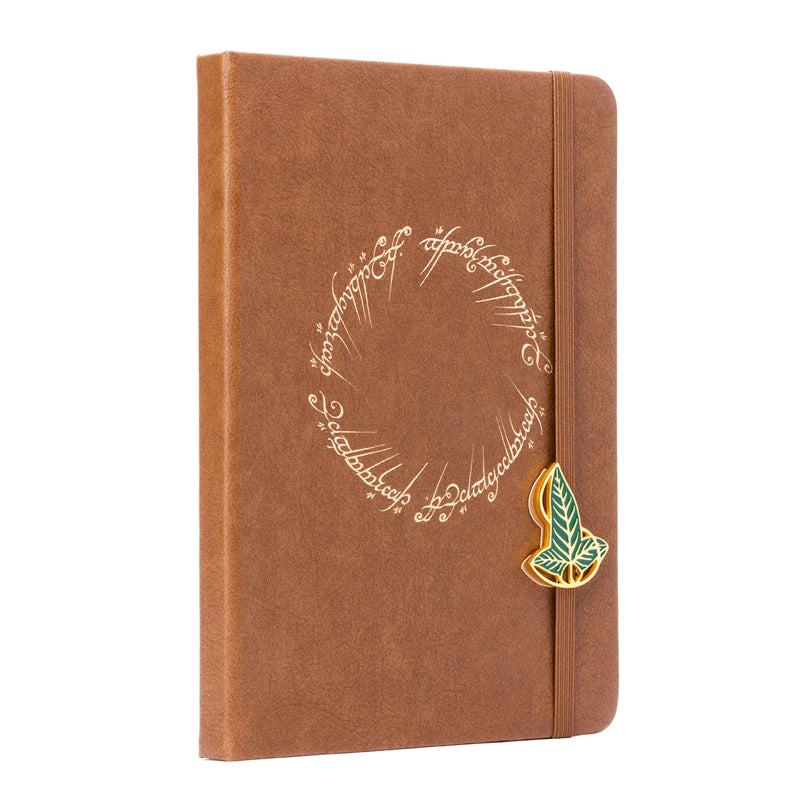 The Lord of the Rings: One Ring Leather Journal with Elvish Charm - Perfect for Fantasy Writing, Gift Giving & Collectors