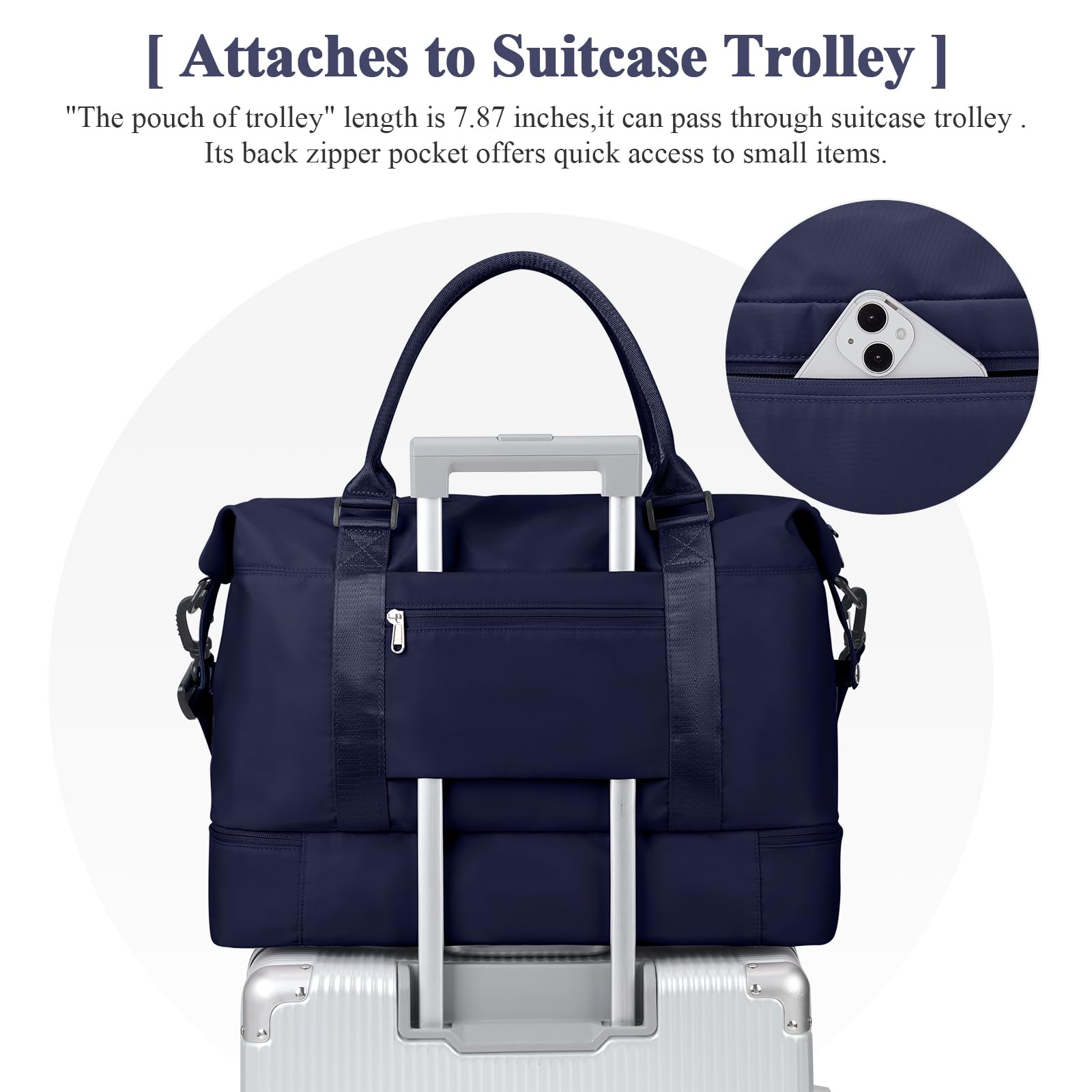 Best Travel Duffel Bag with Shoe Compartment - Women's Weekender Overnight Bag for Gym, Work & Airplane Carry-On | Perfect for Business Trips & Weekend Getaways