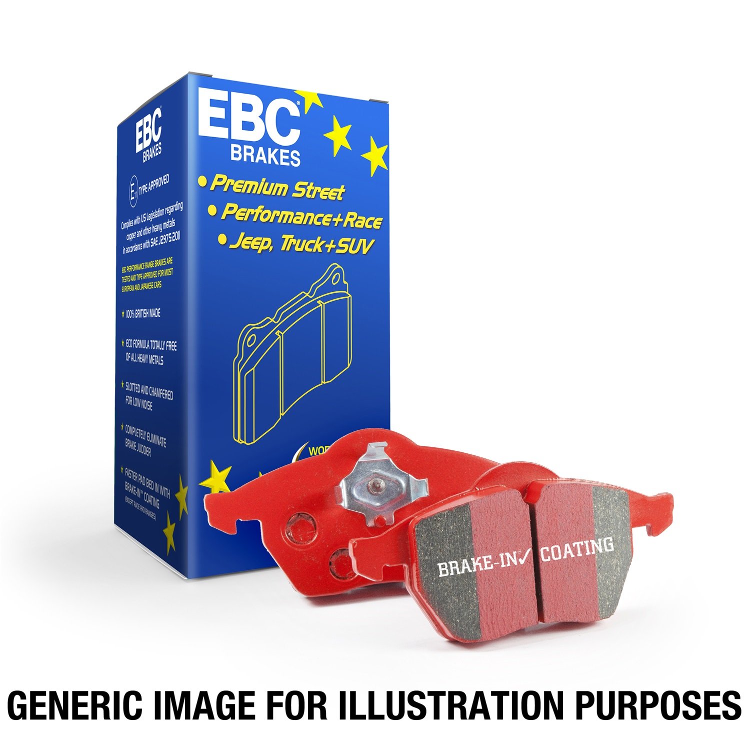 EBC Brakes Redstuff 3000 Series Sport Brake Pads DP31327C - High Performance Brake Pads for AUDI & VOLKSWAGEN - Perfect for Track Days, Racing & Aggressive Street Driving