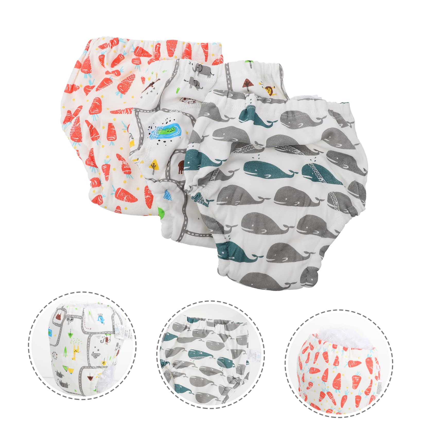 VICASKY 9-Pack Reusable Cotton Training Pants for Newborn Boys - Soft Breathable Cloth Diaper Underwear for Baby Potty Training | Perfect for Daycare, Home Use & Overnight Protection