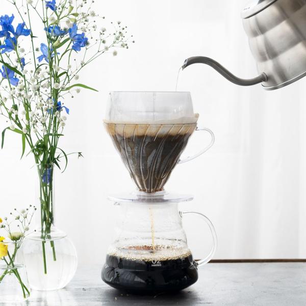 Hario V60 Drip Assist Coffee Brewer - Perfect for Pour Over Coffee Making at Home, Office & Travel | Ceramic Coffee Dripper with Wave Filters for Specialty Coffee Lovers