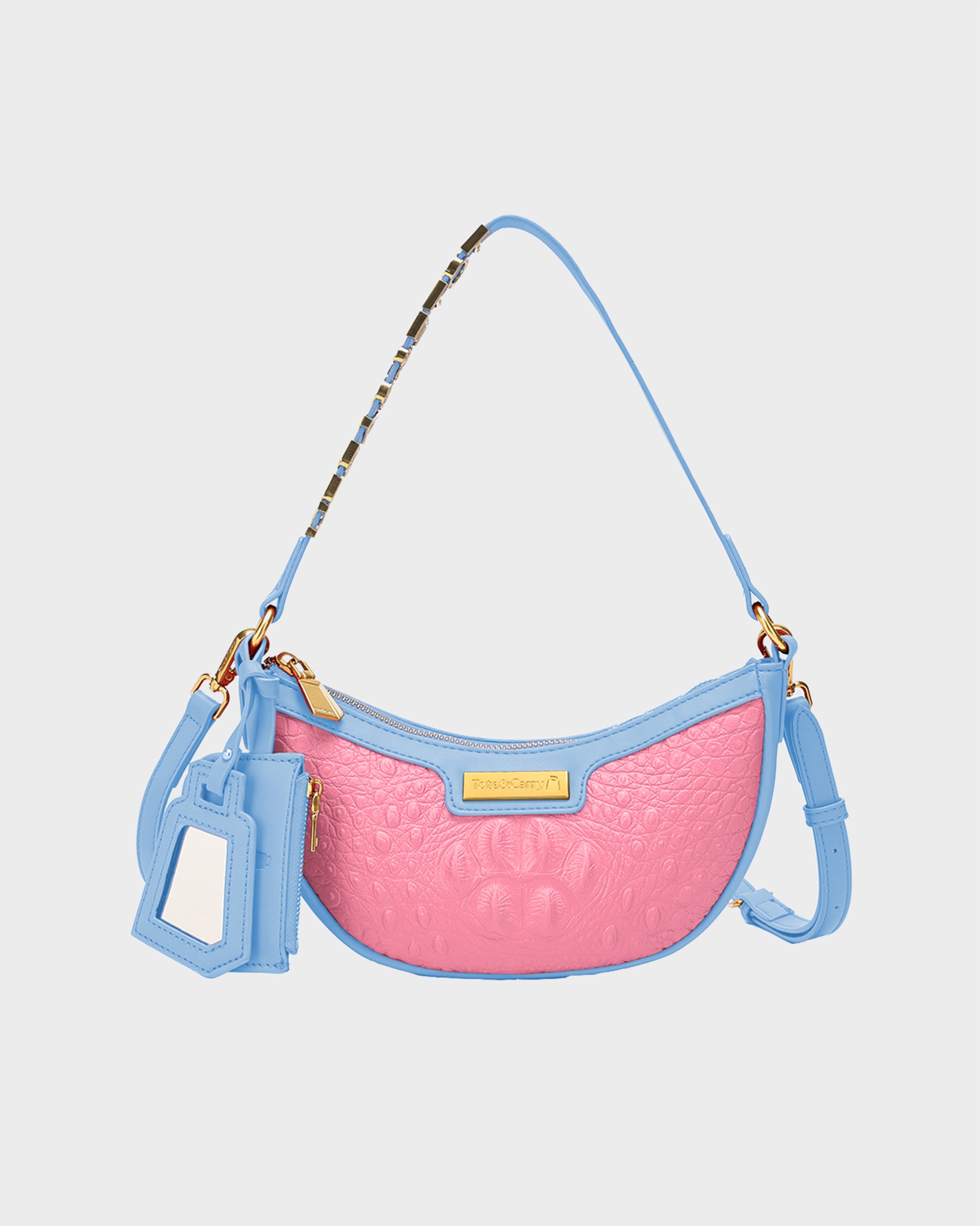 Stylish Cutie Shoulder Purse for Women - Trendy Blue & Pink Crossbody Bag | Perfect for Shopping, Travel & Everyday Use
