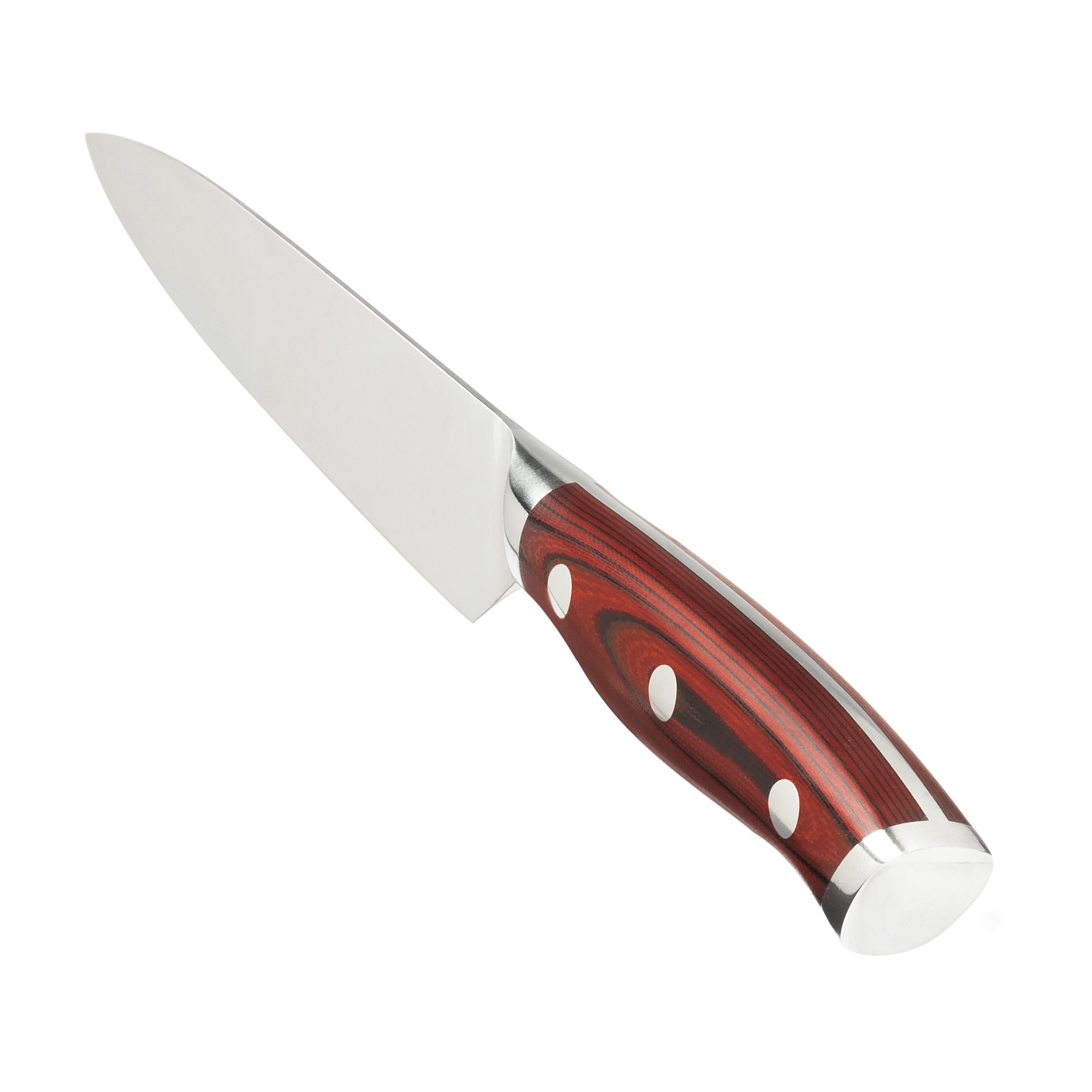 Ergo Chef Crimson Series 6-Piece Knife Set - 8-Inch Chef Knife, 8-Inch Bread Knife, 3.5-Inch Paring Knife with 3 Protective Blade Covers - Premium German Stainless Steel & Durable G10 Handle - Perfect for Professional Chefs & Home Cooking Enthusiasts
