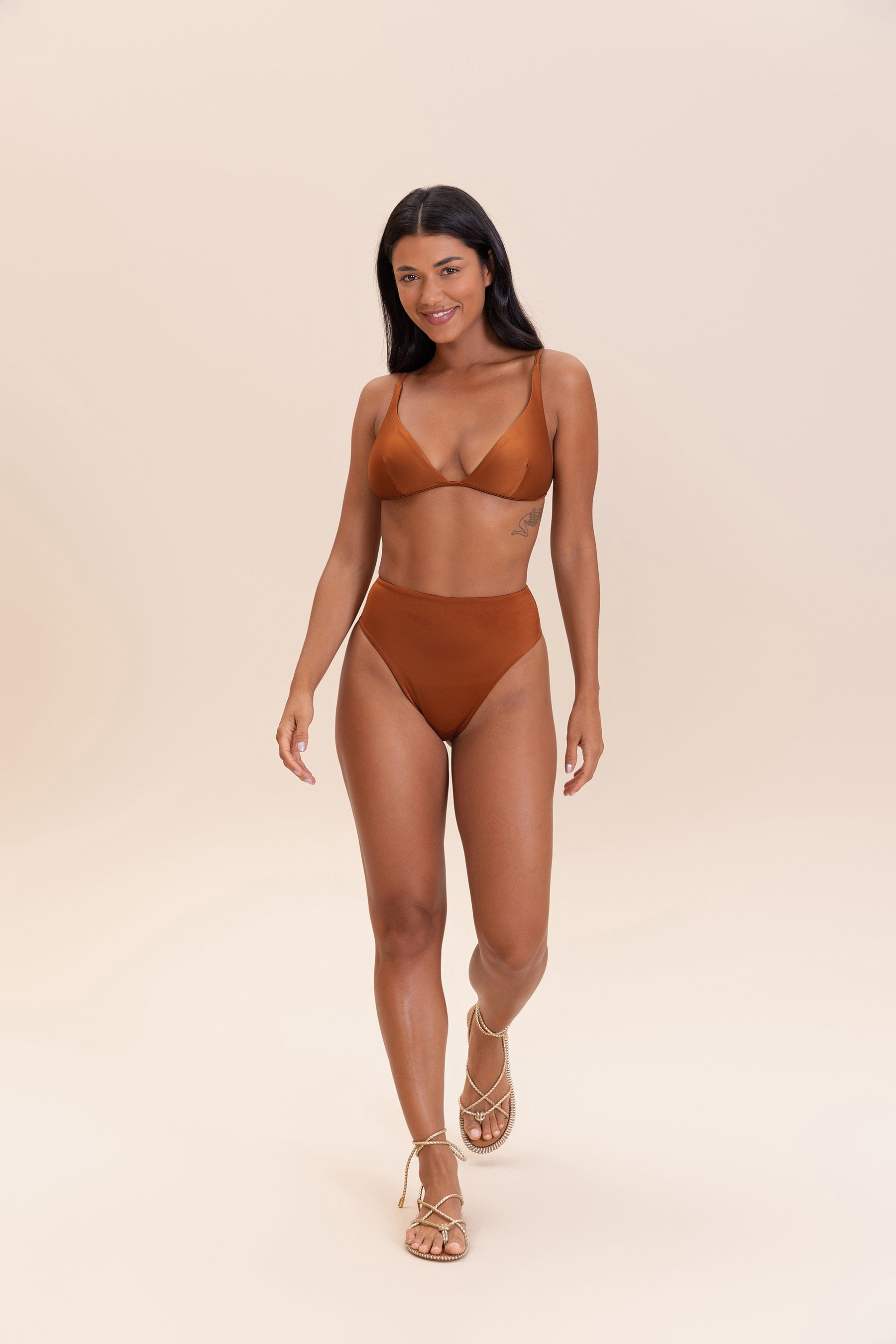 Shine Triangle Bikini Top for Women - Sexy Push Up Swimwear with Adjustable Straps - Perfect for Beach, Pool Party & Summer Vacation