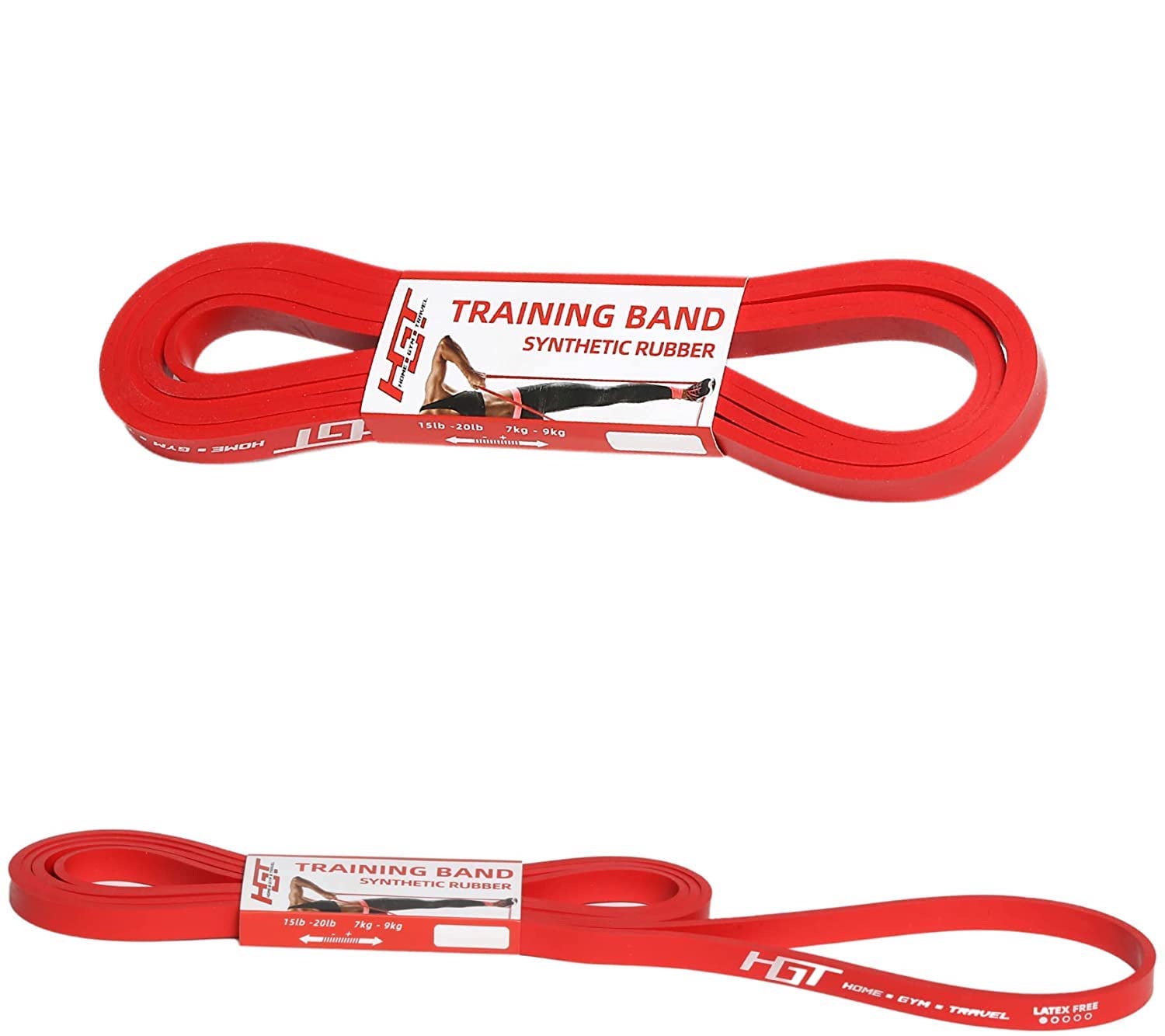 HGT Long Resistance Band - Heavy Duty Latex-Free Exercise Band for Women & Men - Perfect for Strength Training, Stretching, Yoga & Pilates - Home & Gym Fitness Equipment - Ideal for Physical Therapy, Muscle Recovery & Full-Body Workouts