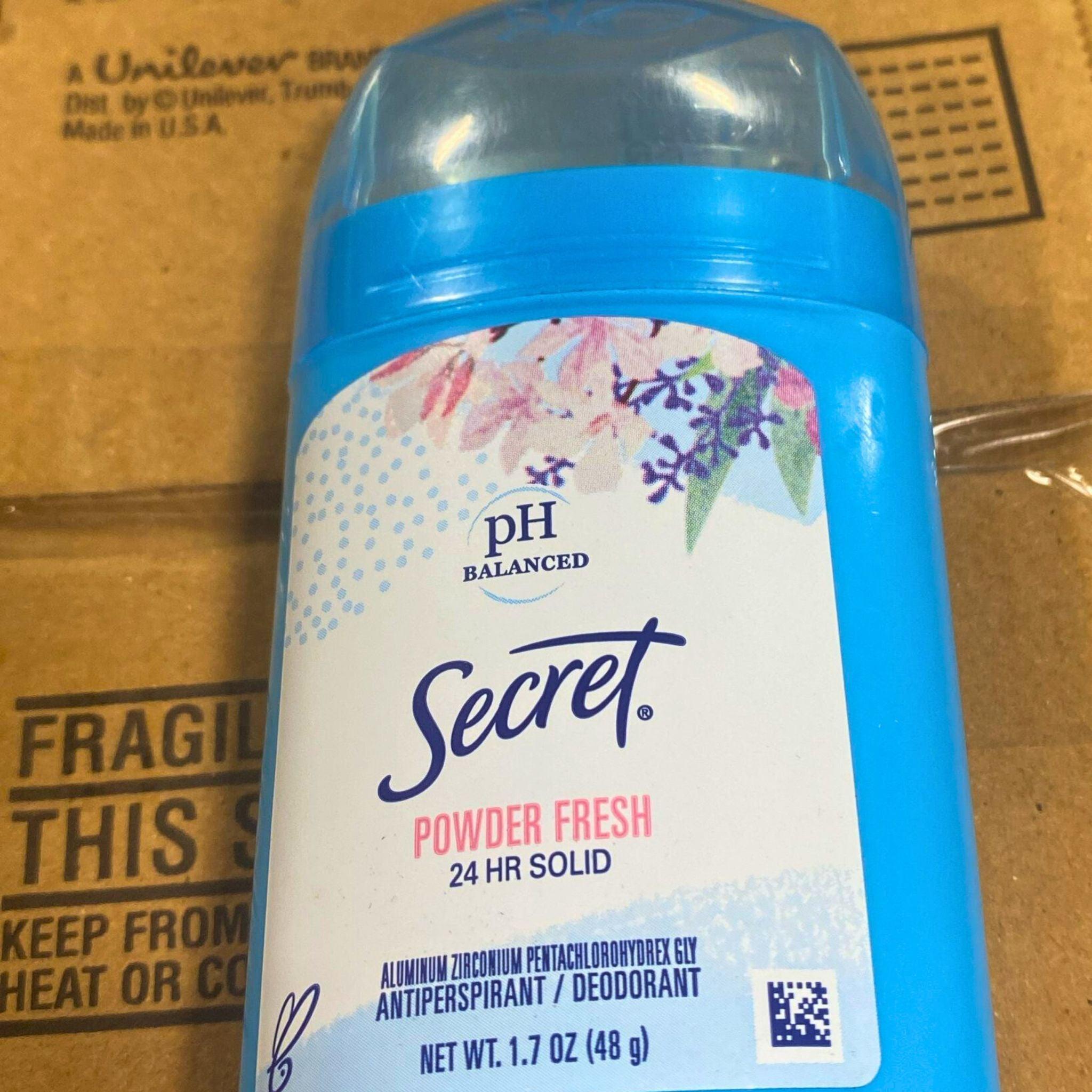 Secret Powder Fresh 24-Hour Deodorant for Women & Men - 1.7oz Solid Stick (100 Pack) - pH Balanced, Long-Lasting Odor Protection - Perfect for Gym, Work & Daily Freshness