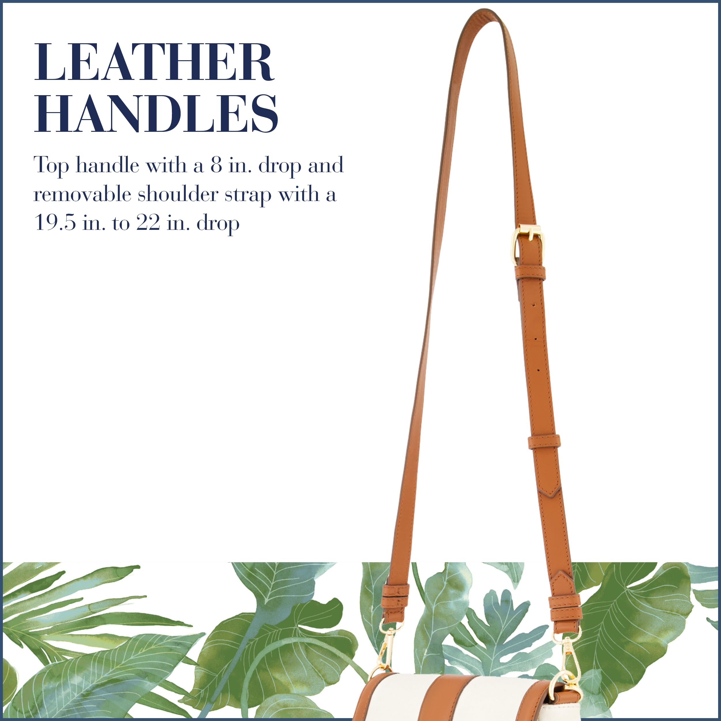 Tommy Bahama Women's Crossbody Bag - Small Flap Shoulder Purse with Adjustable Strap & Leather Trim | Perfect for Travel, Shopping, and Everyday Use