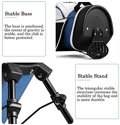 Lightweight Portable Golf Stand Bag - Waterproof & Durable Fabric for Easy Carry - Space Saving Design - Perfect for Travel & Course Play (Orange)