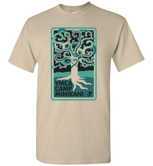 Minikani Short Sleeve 2-Sided Graphic T-Shirt with Tree Design - Comfortable Casual Wear for Men & Women | Perfect for Outdoor Activities, Travel and Everyday Use