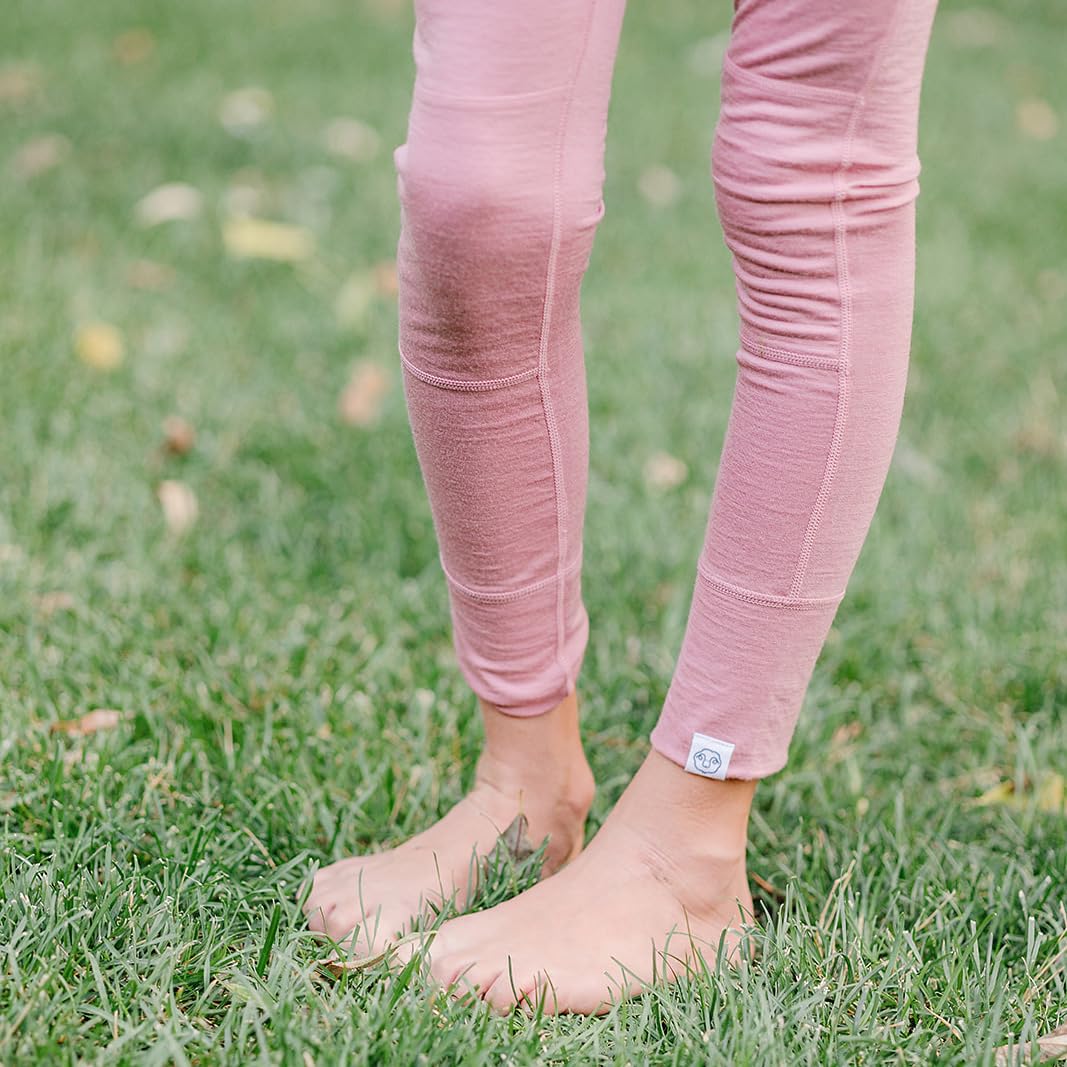 Woolino Merino Wool Kids Base Layer - Super Soft Natural Thermal Leggings for Boys & Girls | Perfect for Winter, Outdoor Activities & Layering