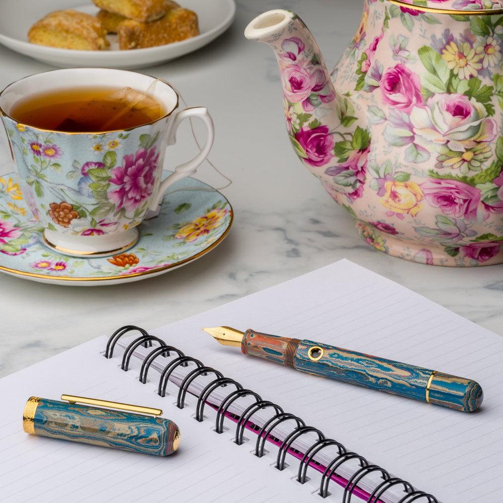 Nahvalur (Narwhal) Nautilus Fountain Pen - Aqua Regia (Royal Water) Limited Edition 2024 - Premium Writing Instrument for Collectors, Calligraphy & Everyday Use