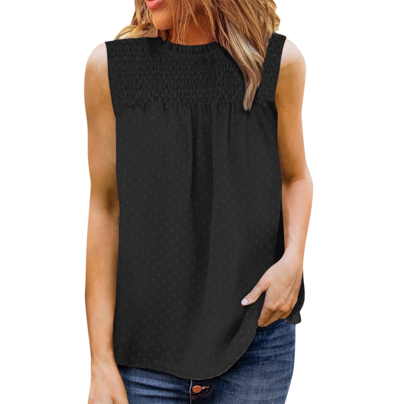 Women's Black Sequin Camisole Top - Loose Fit Trendy Mesh Tank Top for Women | Perfect for Parties, Night Out & Casual Wear