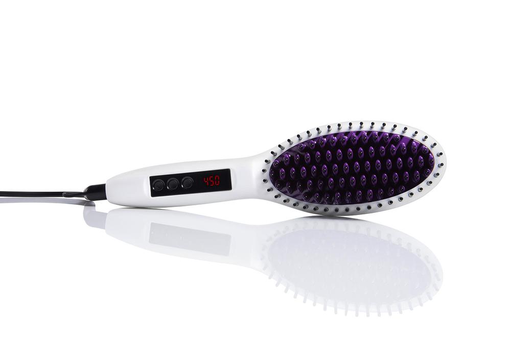 Instyler STRAIGHT UP Pro Straightening Brush - 1 Inch Ceramic Ionic Hair Straightener for Smooth & Shiny Hair - Perfect for Home Use, Travel & Salon Styling