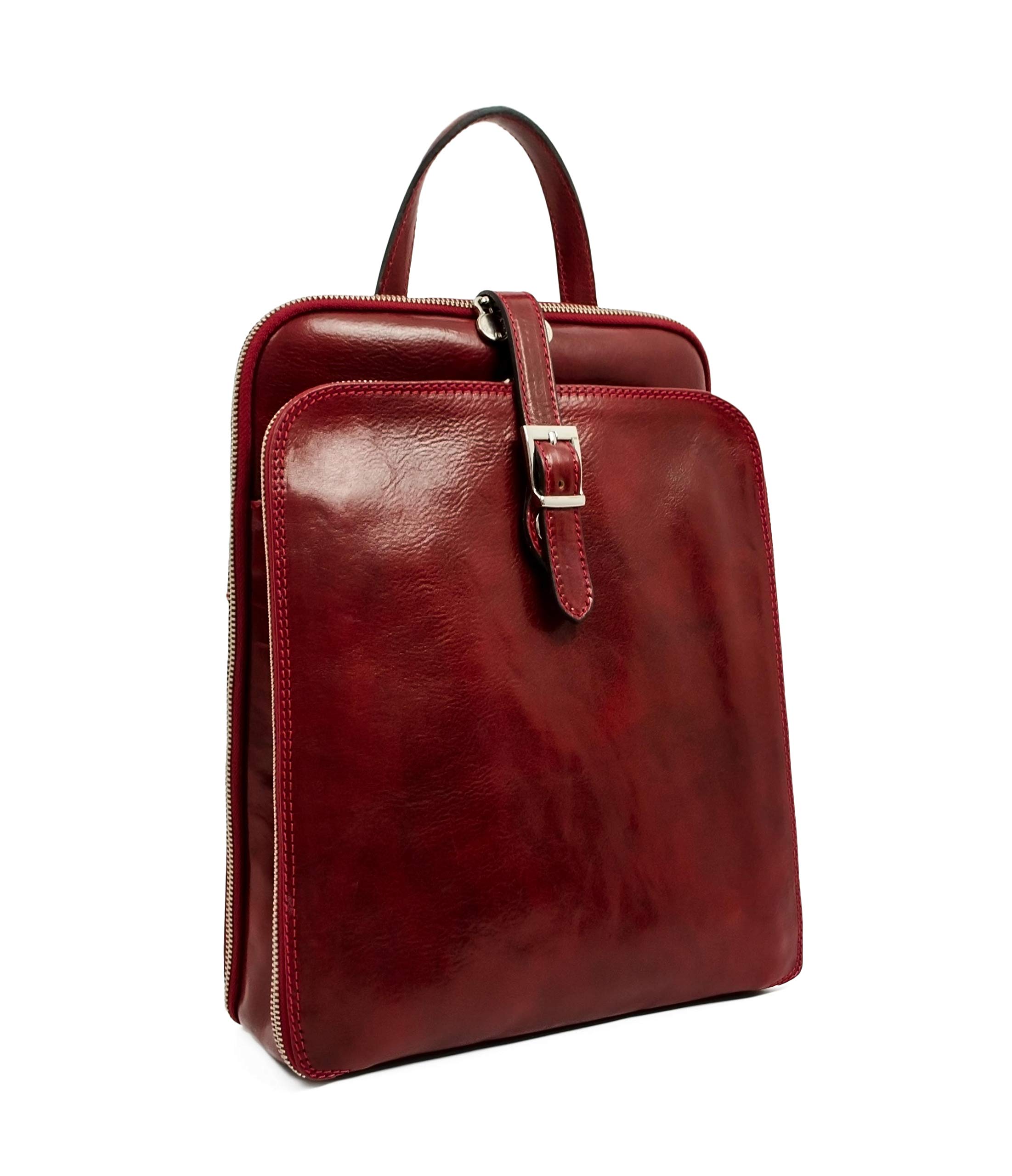 Durable Leather Backpack Convertible to Shoulder Bag - Handmade Laptop Bag for 12 Inch Devices, Stylish Daypack & Travel Rucksack - Perfect for Work, School & Outdoor Adventures