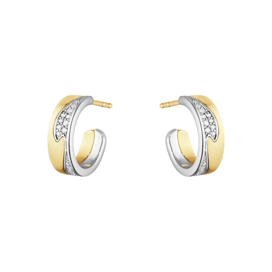 Fusion Multi Gold & Diamond Hoop Earrings for Women - 14K Gold Plated Elegant Dangle Earrings - Perfect for Weddings, Parties & Everyday Wear