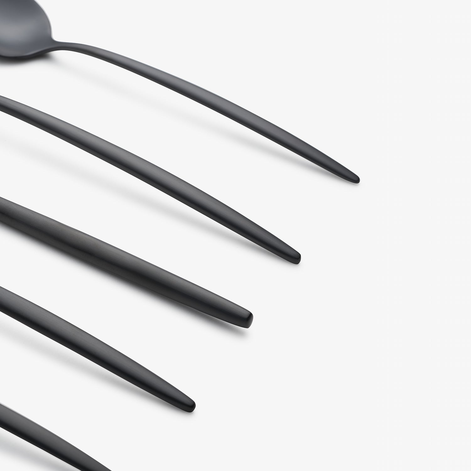 Premium Gaze Black Satin 20-Piece Flatware Set - Stainless Steel Silverware for Formal Dining, Wedding Registry & Elegant Dinner Parties