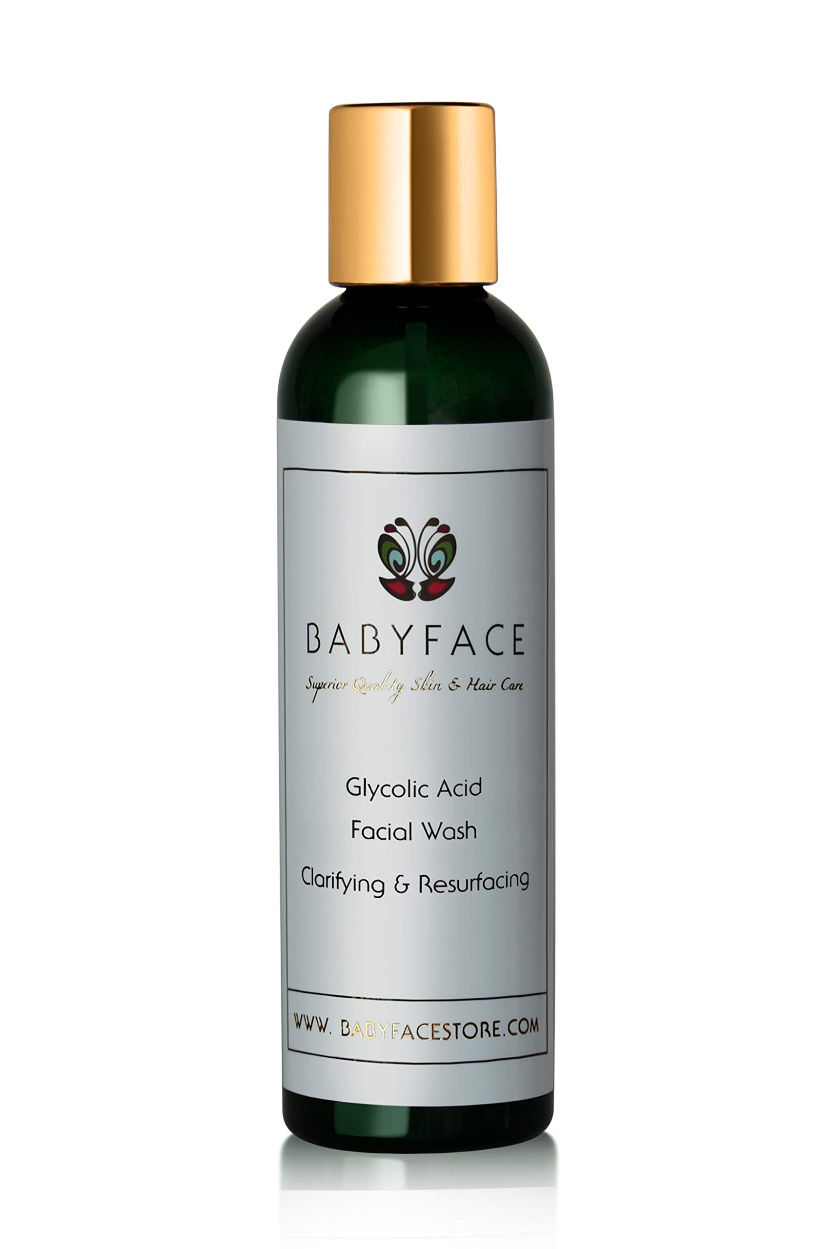 Glycolic AHA Facial Cleanser for Brightening & Exfoliating - Gentle Face Wash for Smooth Skin - 4.4 oz - Perfect for Daily Skincare Routine & Acne-Prone Skin