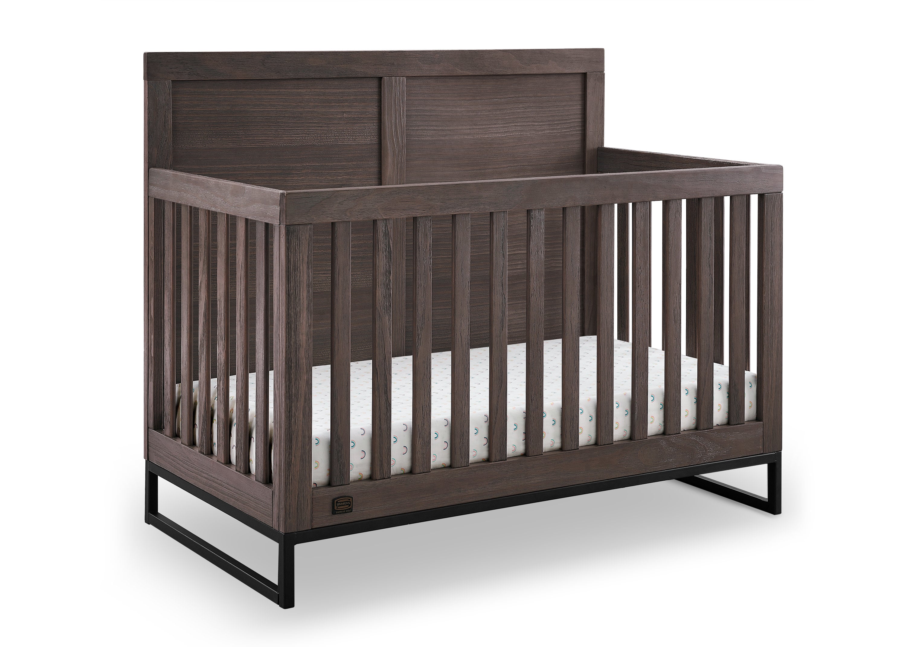 Foundry 6-in-1 Convertible Baby Crib - Toddler Bed, Daybed & Full Size Bed - Safe Nursery Furniture for Newborns to Teens - Perfect for Small Spaces & Modern Nurseries