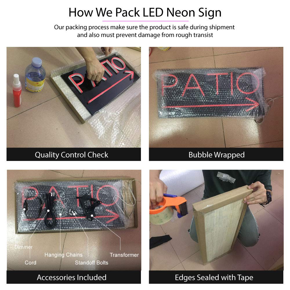 10 x 24 Inches LED Neon Notary Sign with Dimmer - Premium Indoor Black Square Cut Acrylic Backing - Bright Custom Neon Light for Offices, Law Firms & Home Decor