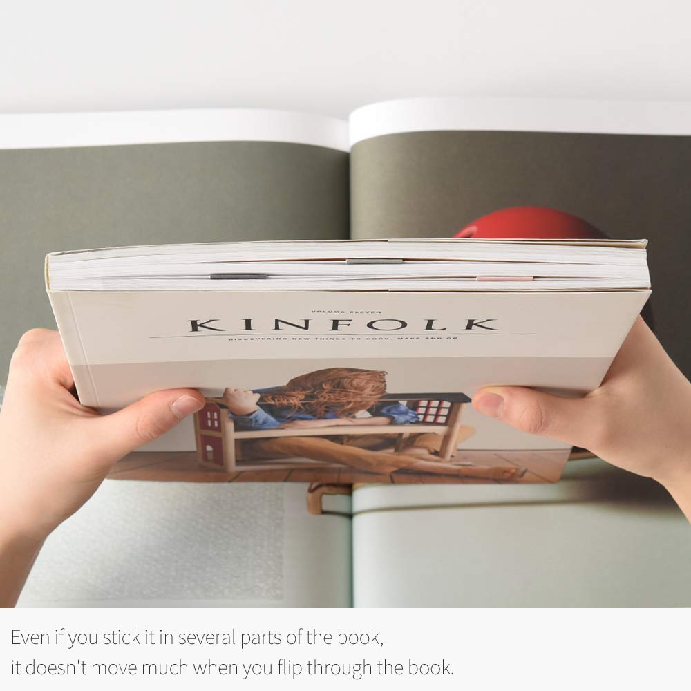 Monolike Magnetic Bookmarks - Set of 5 Elegant Misty Design Page Holders for Books, Notebooks & Journals - Perfect Gift for Book Lovers, Students & Office Use