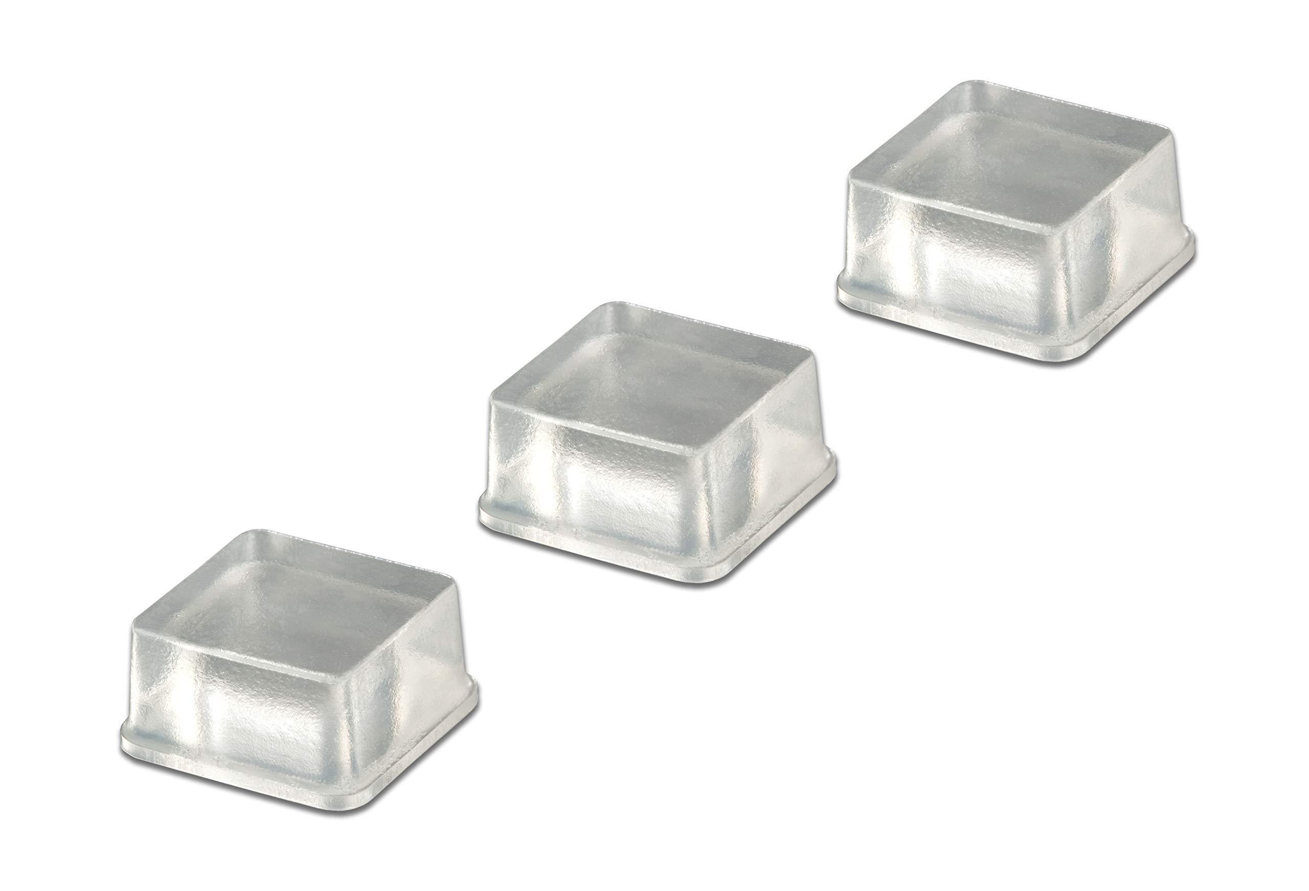 Self-Adhesive Clear Square Rubber Bumper Pads 19.8mm x 9.7mm (0.78
