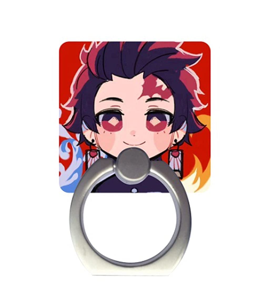 Kerr's Choice Anime Slayer Phone Ring Holder - Adjustable Finger Grip Stand for Smartphones, Tablets & iPad - Cute Japanese Phone Accessories - Perfect for Watching Videos, Gaming & Hands-Free Use