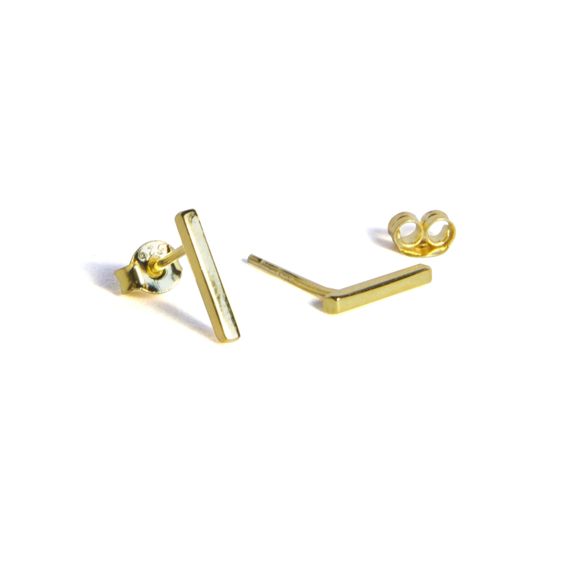 Large Bar Studs for Men - Heavy Duty Stainless Steel Earrings - Perfect for Punk, Goth & Rock Fashion - Ideal for Concerts, Parties & Everyday Wear