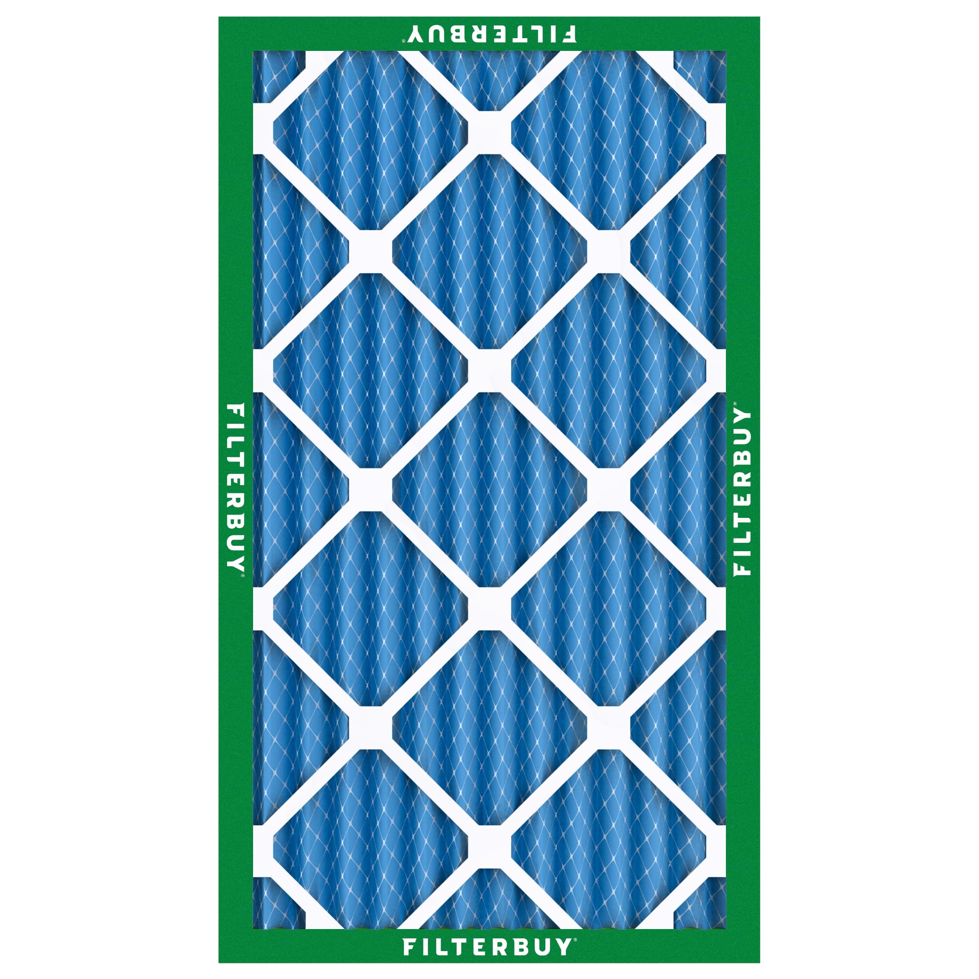 Filterbuy 16x25x2 MERV 13 Air Filter 6-Pack - High Efficiency HVAC Furnace AC Replacement Filters (15.5x24.5x1.75 Inches) for Home, Office & Allergy Relief - Traps Dust, Pollen & Pet Dander