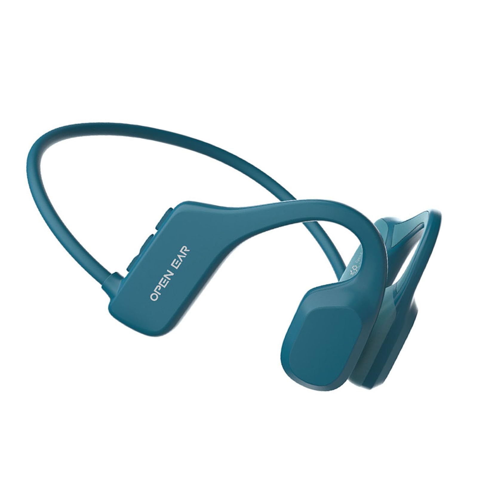 Loluka Open Ear Bone Conduction Bluetooth Headphones - Wireless Sports Headset with Reflective Safety Design, IPX5 Waterproof & Sweatproof for Running, Cycling, Workout - Night Use & Fitness Activities (Blue)