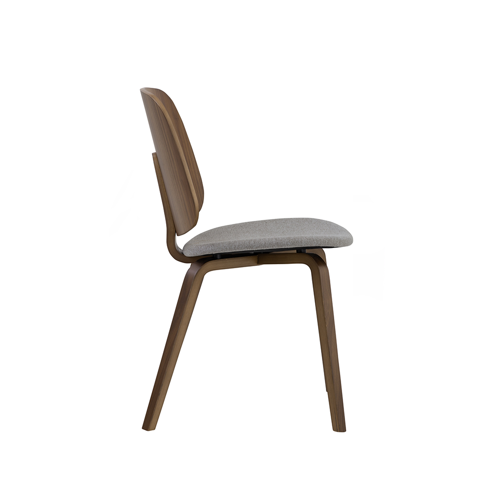 Modern Oved Dining Chair - Sturdy Wooden Kitchen Chair with Upholstered Seat - Perfect for Dining Room, Kitchen, Breakfast Nook & Home Office