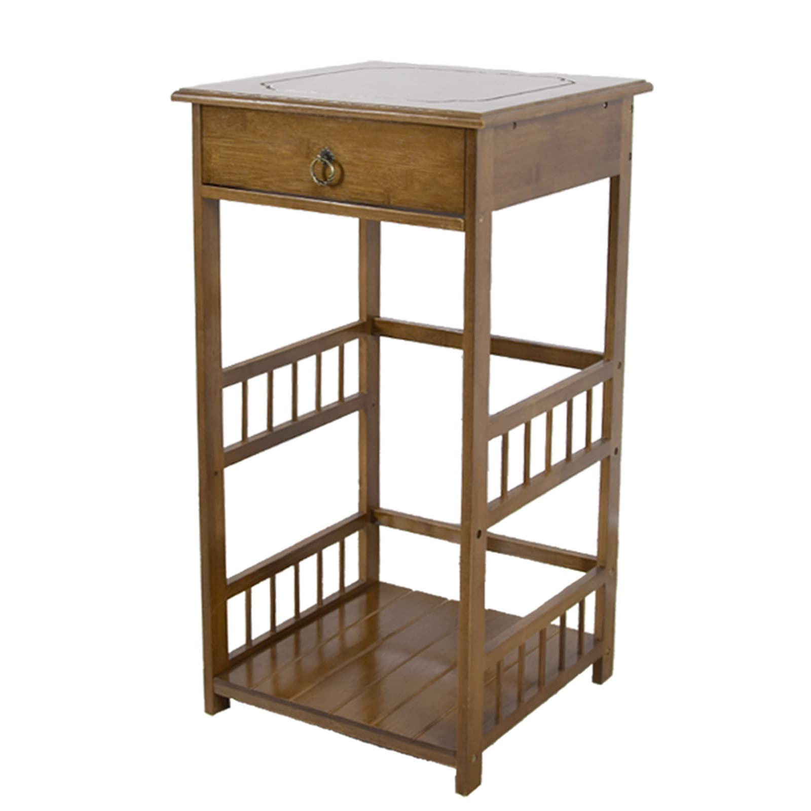 Wooden Printer Stand for Home & Office - Under Desk Printer Shelf Organizer for Printers, Fax Machines & Scanners - Perfect for Workspace Organization & Small Space Storage Solutions