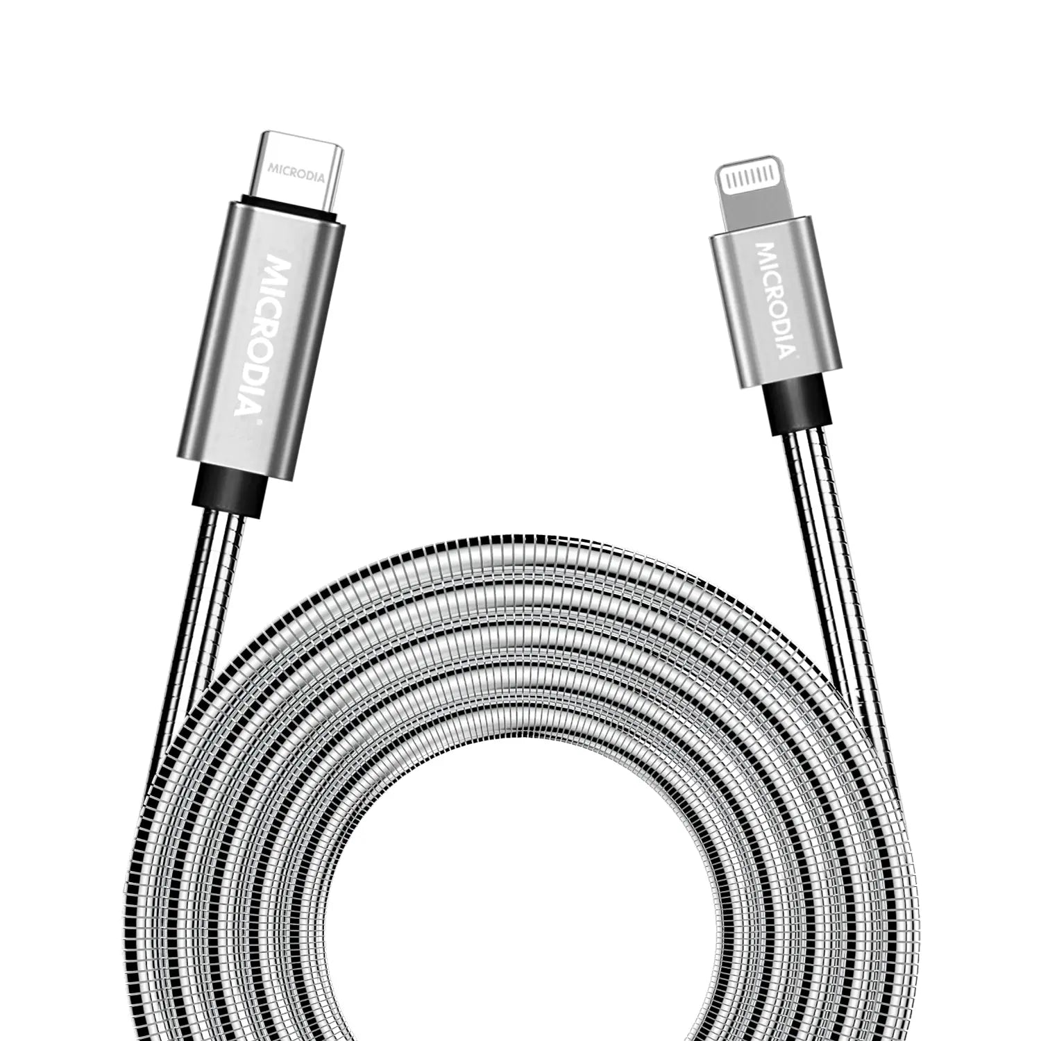 MICRODIA ExeCable™ Steel PD60W USB C to Lightning Fast Charging & Data Sync Cable - Compatible with iPhone 14/13/12/11/X/8 & iPad Pro/Air/Mini - Durable Nylon Braided for Home, Office & Travel Charging