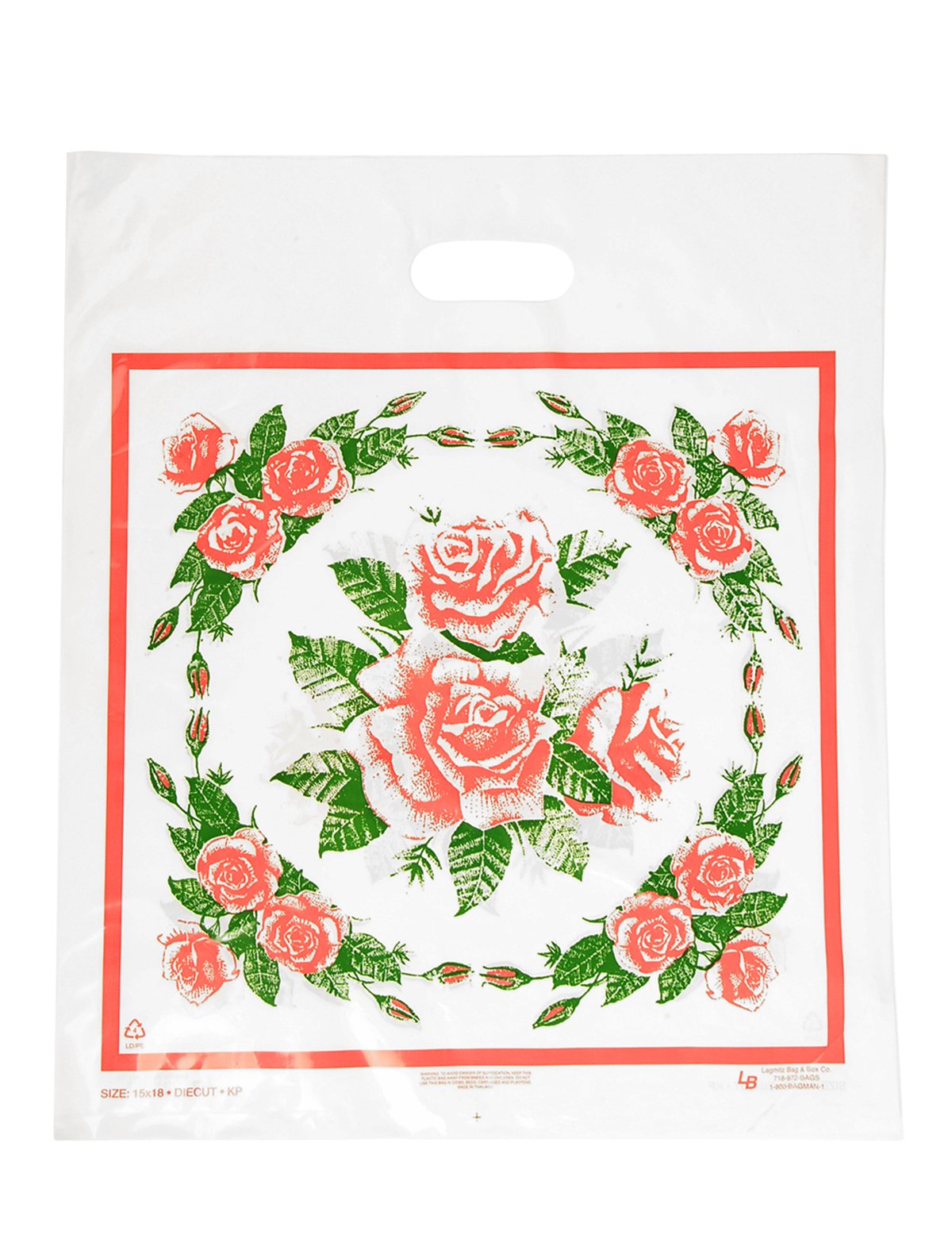 1000pcs White Plastic Shopping Bags with Die-Cut Handles (15x18 Inches) - Bulk Pack of 1000 Retail Bags for Grocery, Boutique & Party Favors - 15.8 Cents per Bag (Case of 1000)