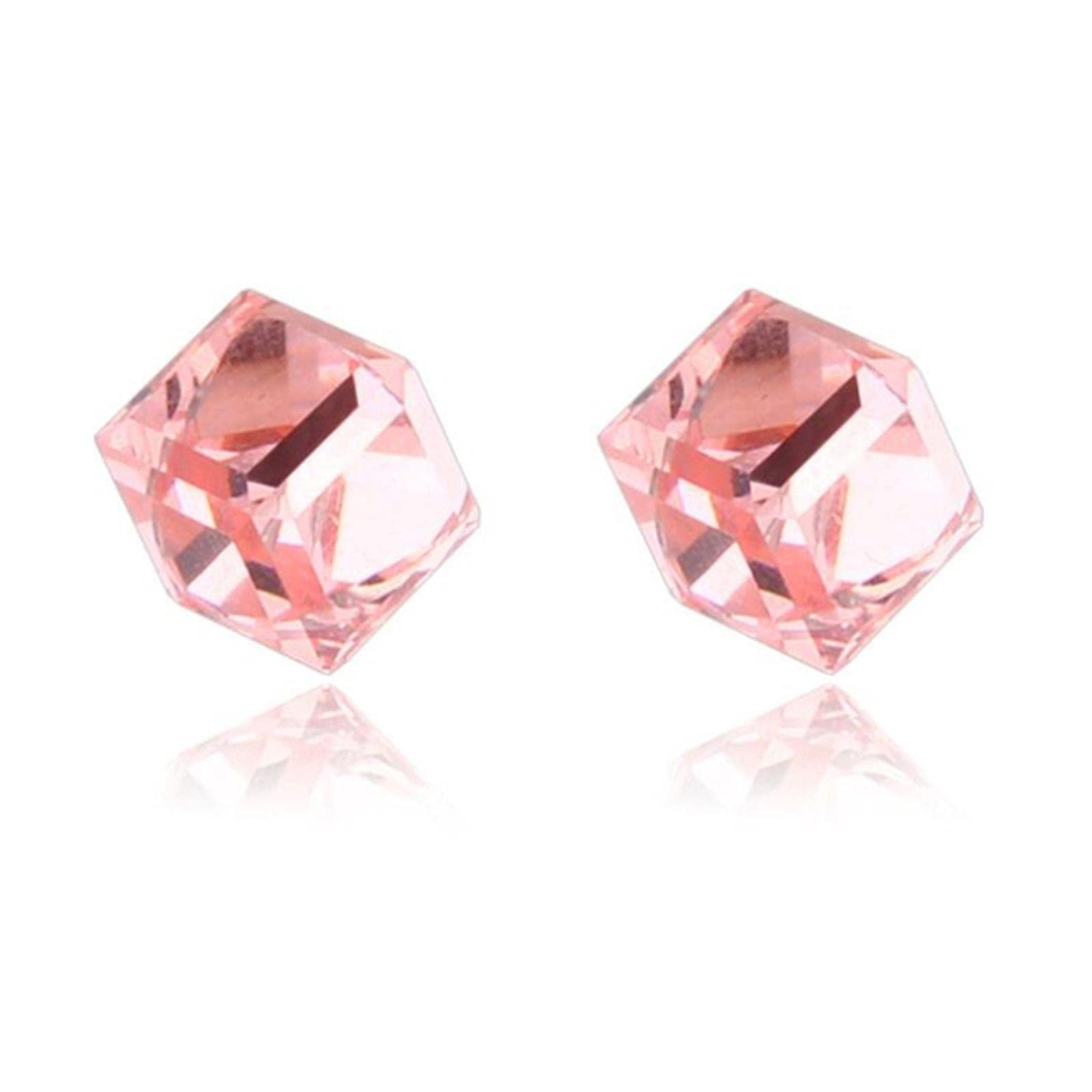 YNAHWT Crystal Stud Earrings for Women - 1 Pair Magnetic Water Cube Earrings | Hypoallergenic, Bling Jewelry for Weight Loss & Wellness | Perfect for Parties, Weddings & Everyday Wear