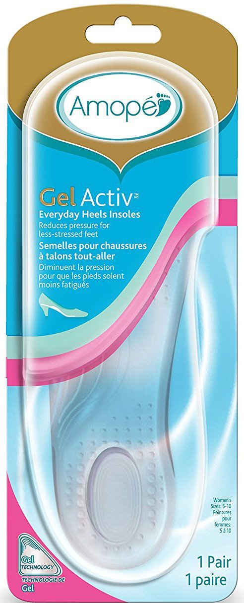 Amope GelActiv Everyday Heels Insoles for Women - Comfort & Support for High Heels (Size 5-10, 1 Pair) | Perfect for Work, Parties & Long Hours Standing