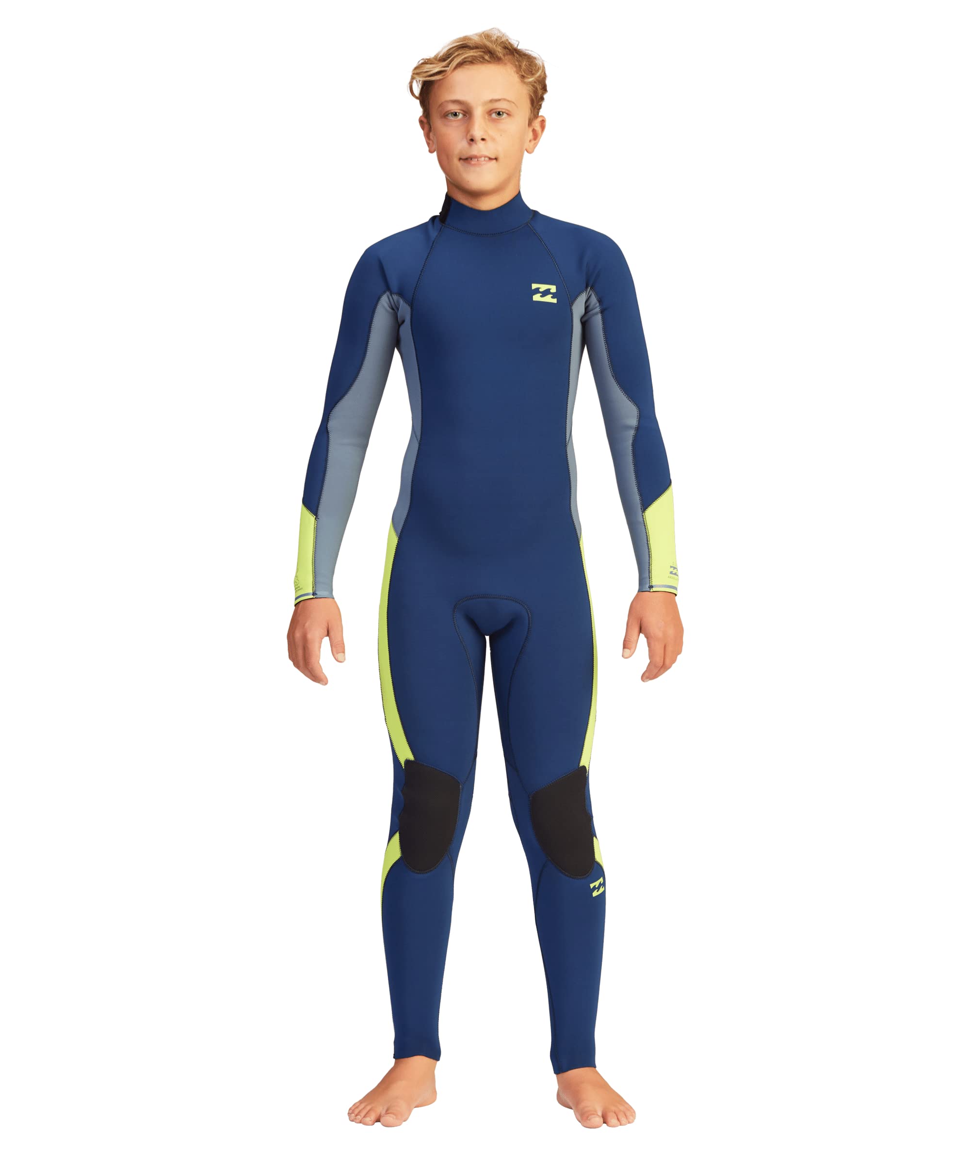 Billabong Boys' 3/2mm Back Zip Wetsuit - Thermal Full Body Surfing Suit with Flatlock Stitching for Kids & Youth - Perfect for Surfing, Diving & Water Sports