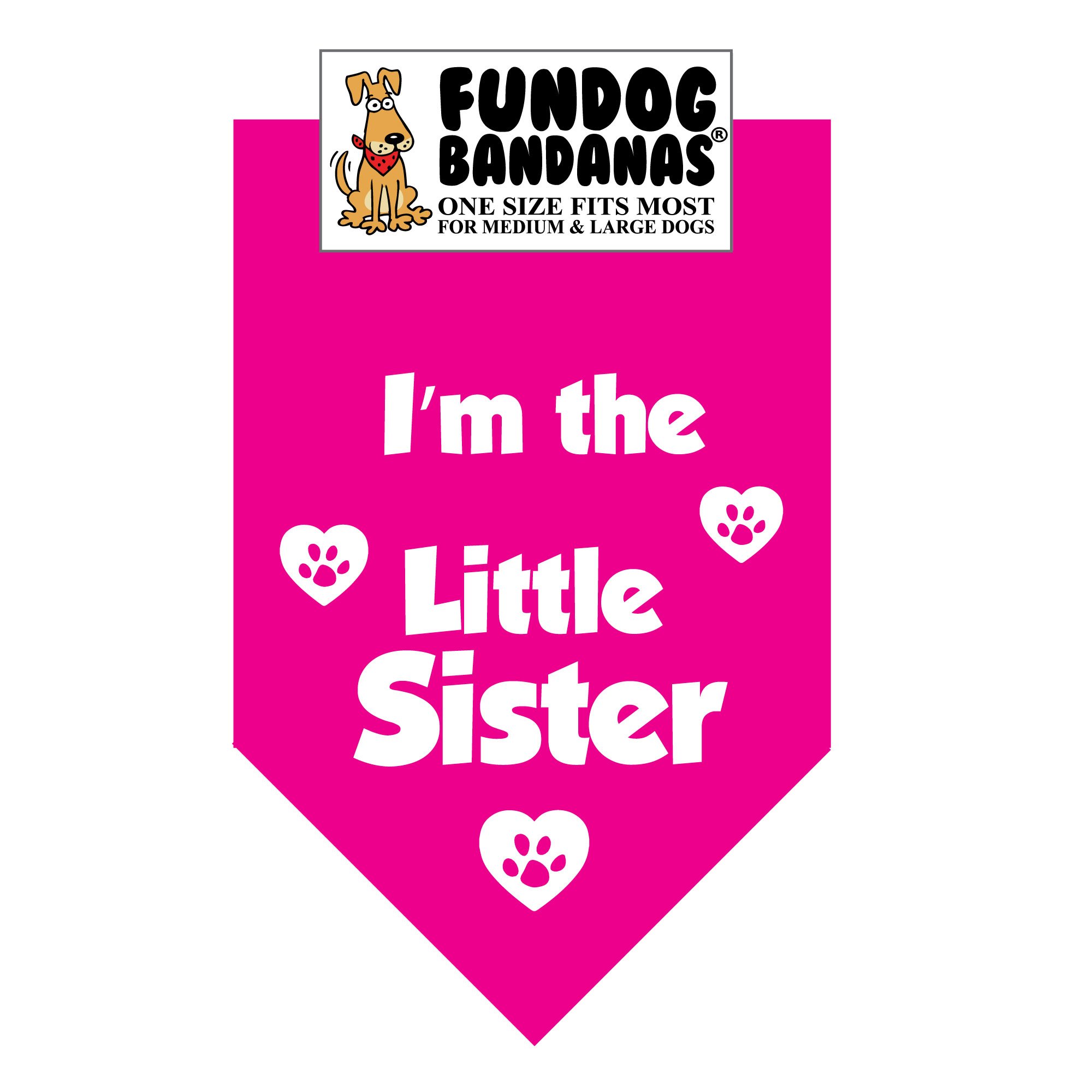 Little Sister Dog Bandana - Adjustable & Stylish Bandana for Medium to Large Dogs (One Size Fits Most) - Perfect for Pet Fashion, Birthday Parties & Daily Walks