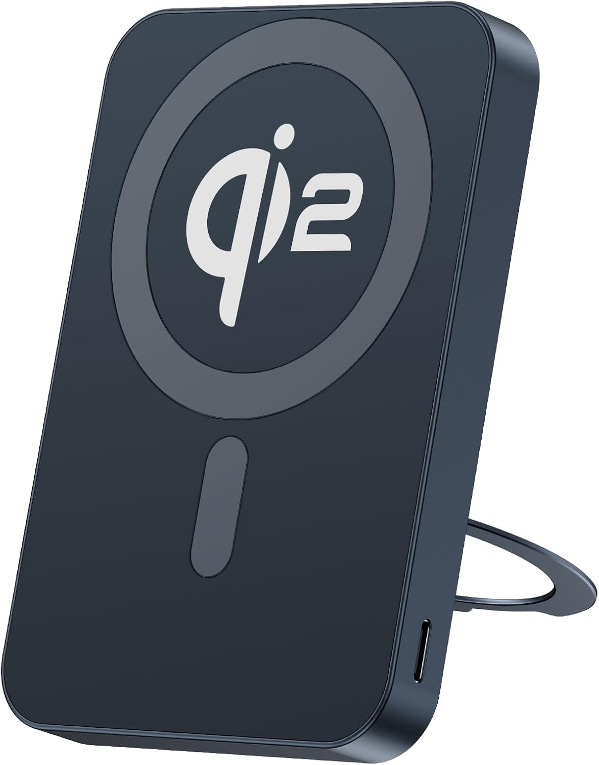 Qi2 10,000mAh Magnetic Wireless Power Bank with 360° Adjustable Stand - Fast Charging Portable Battery for iPhone 15/14/13, Samsung Galaxy - Perfect for Travel, Office & Home Use