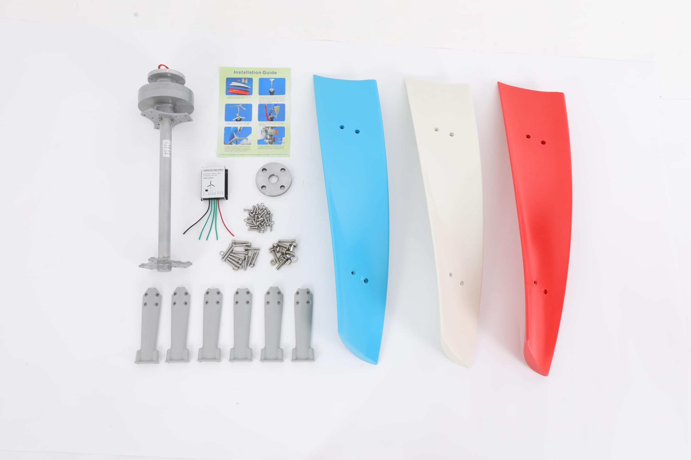 450W 24V Vertical Axis Wind Turbine Generator Kit with Controller - Permanent Magnet Generator for Home, RV, Boat & Marine Use | Off-Grid Power Solution for Renewable Energy & Emergency Backup