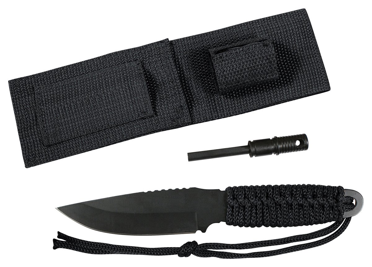 Rothco Survival Paracord Knife with Fire Starter - Tactical Outdoor Gear for Camping, Hiking & Emergency Preparedness